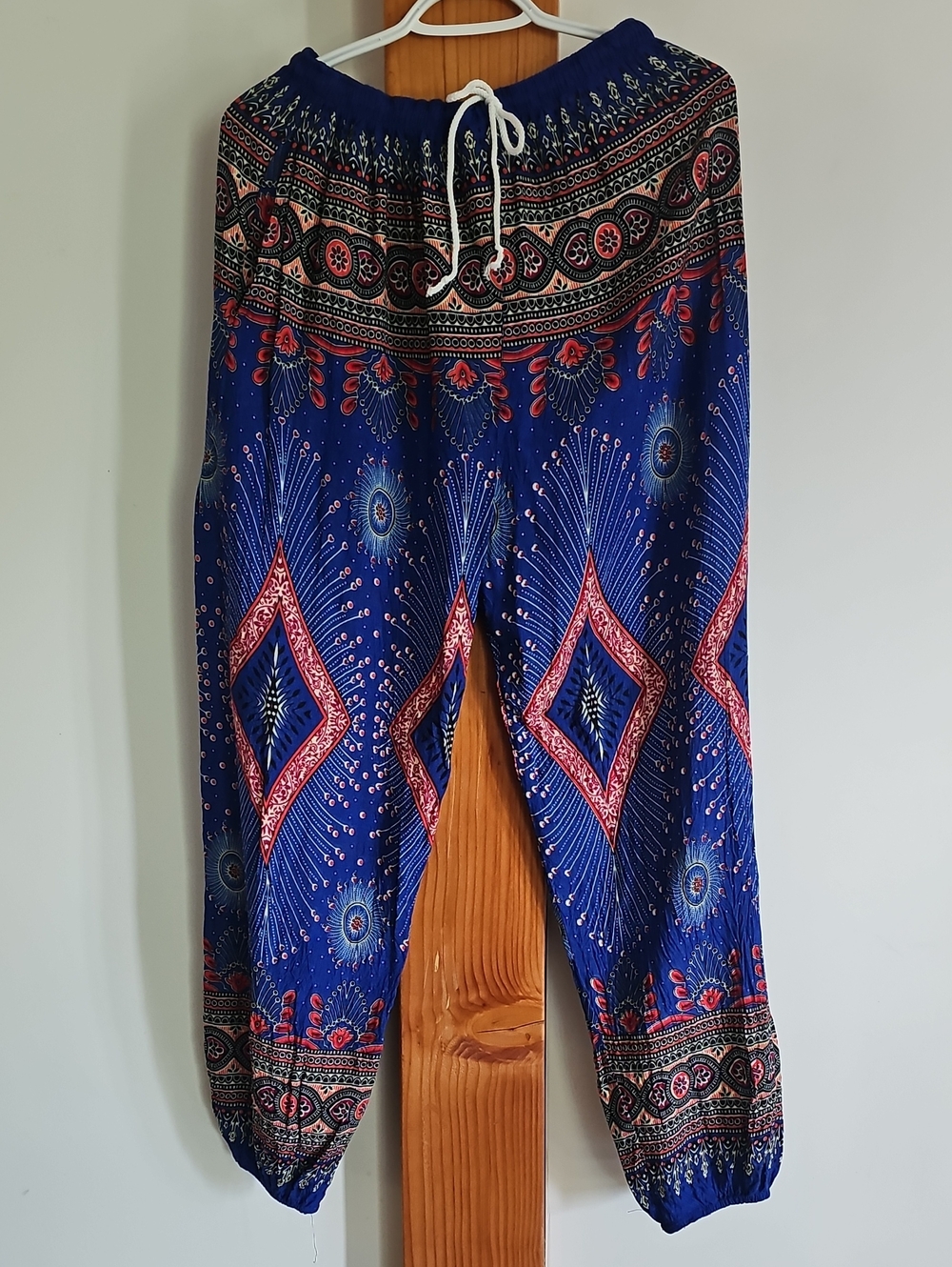 Boho Blue Printed Harem Pants